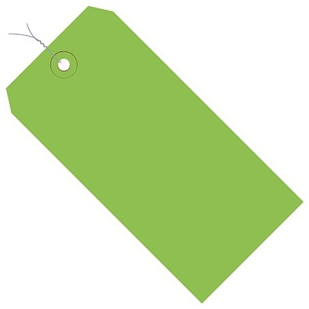 Bsc Preferred 6 1/4 x 3 1/8'' Green 13 Pt. Shipping Tags - Pre-Wired, 1000PK BUY00015787